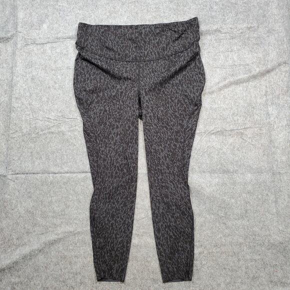 Lululemon Leggings Womens 20 Base Pace High Rise Running 28" Leopard Camo Coal - Picture 1 of 9